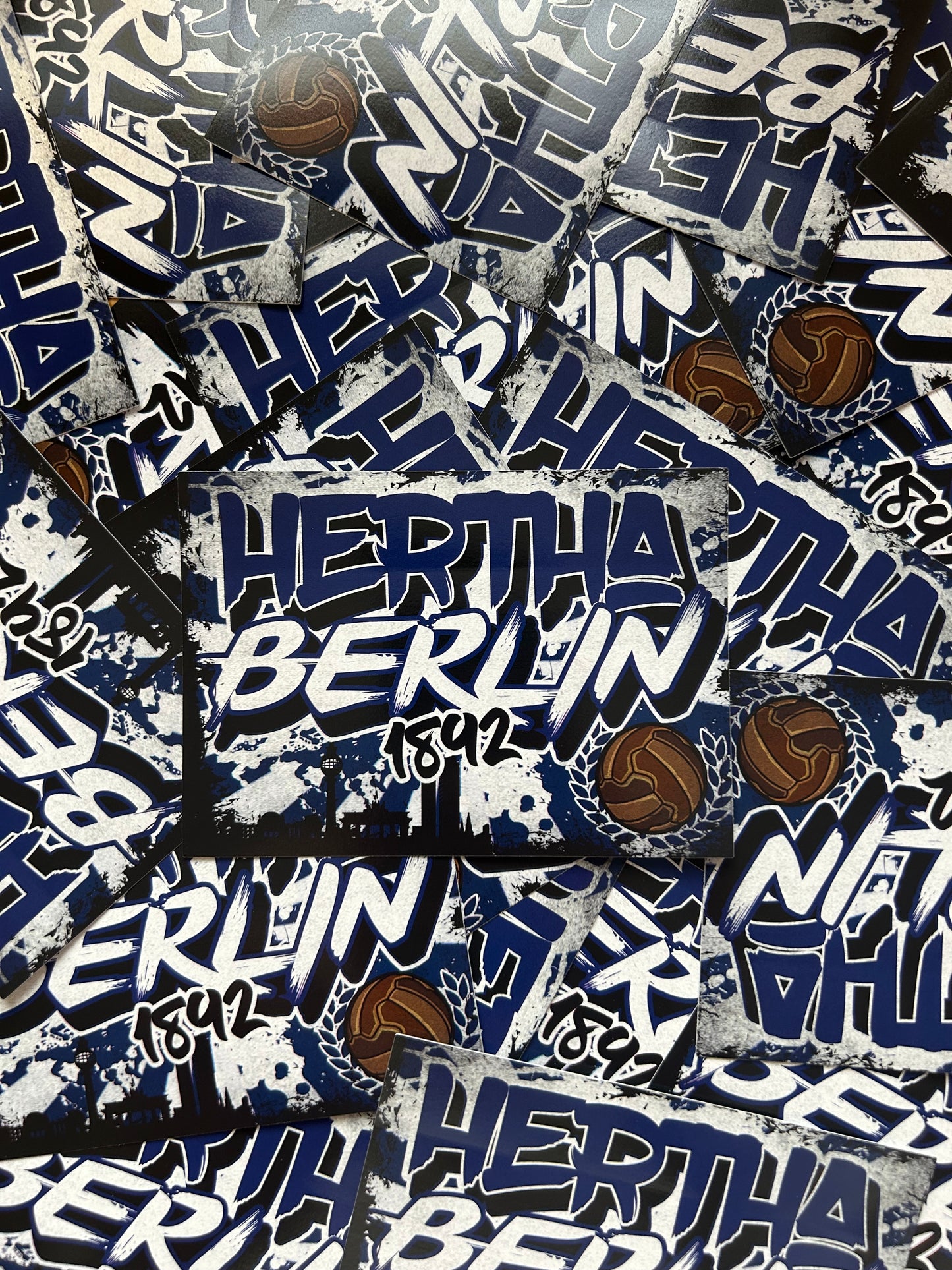 60 mal Hertha Berlin Aufkleber/Sticker