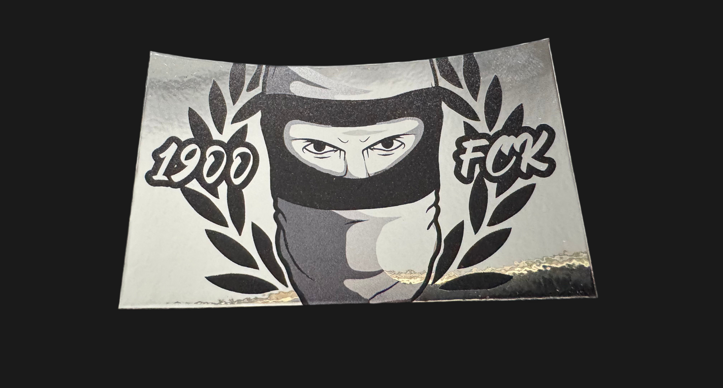 Motiv "1900 FCK" Silberfolie (60 Stück)