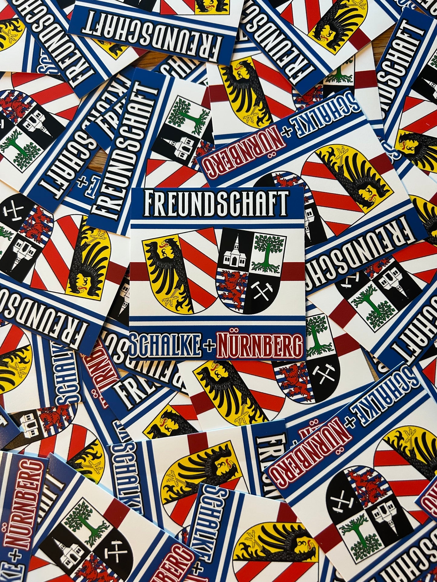 100 mal Schalke/Nürnberg Aufkleber Fanfreundschaft