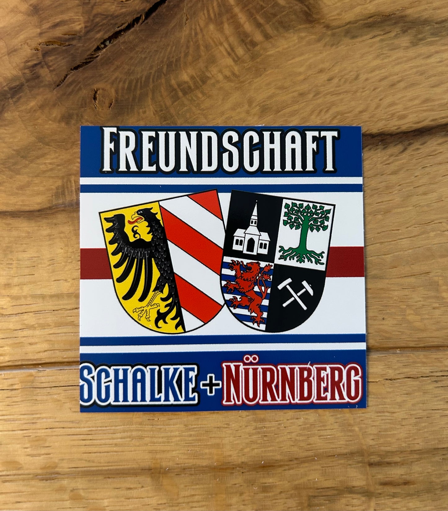 100 mal Schalke/Nürnberg Aufkleber Fanfreundschaft
