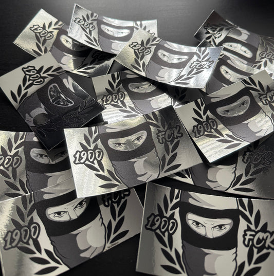 Motiv "1900 FCK" Silberfolie (60 Stück)