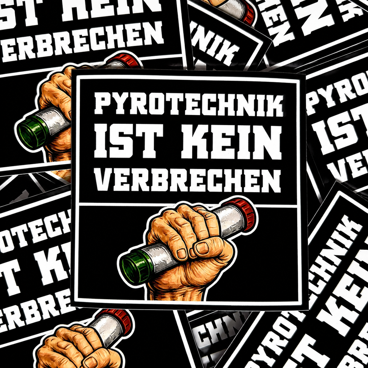 Pyrotechnik Aufkleber (50 Stück)