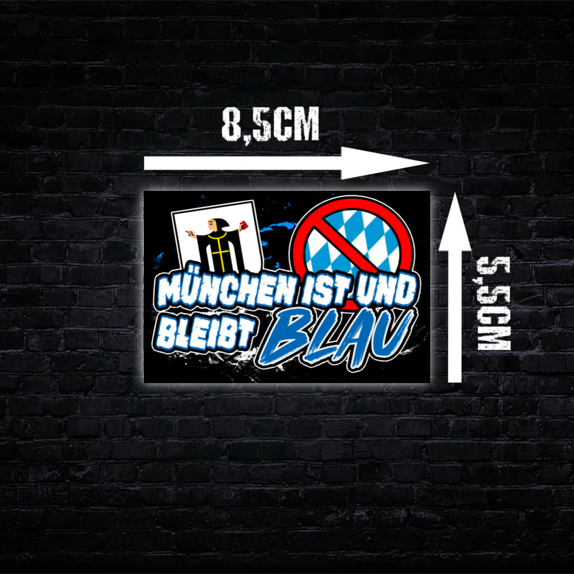 München Blau Aufkleber (40 Stück)
