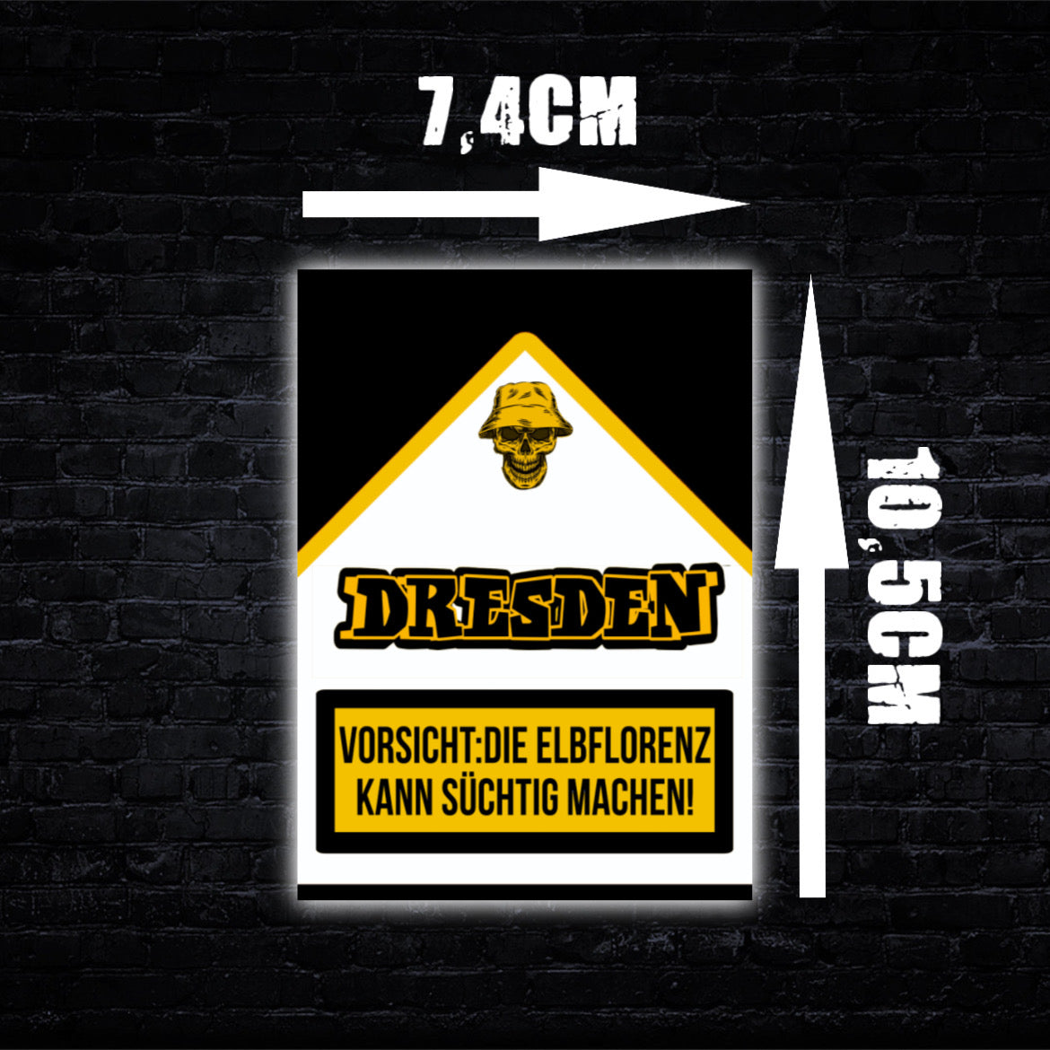 Dresden Fan-Aufkleber Set 60 Stück schwarz-gelb