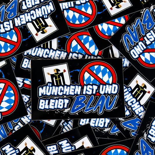 München Blau Aufkleber (40 Stück)