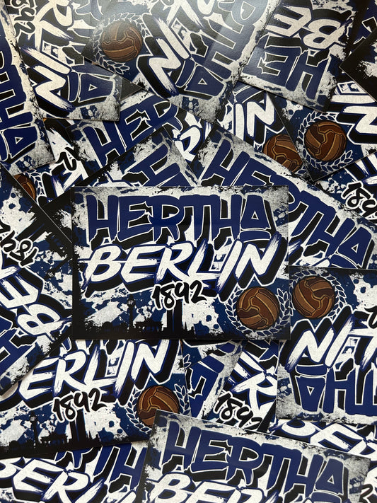 60 mal Hertha Berlin Aufkleber/Sticker